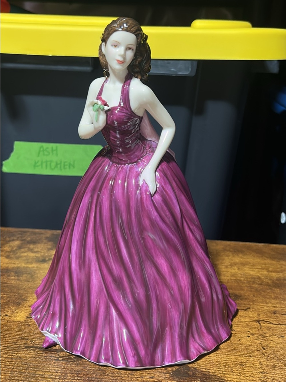 Royal Doulton Figurine in Rich Magenta Gown